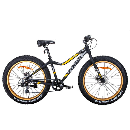 Samland TIGER T106 FAT BIKE SHIMANO 7 SPEED BICYCLE IN ORANGE.