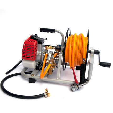Samland GARDEN WEED SPRAYER PUMP WITH MOTOR & HOSE REEL KIT PEST CONTROL.