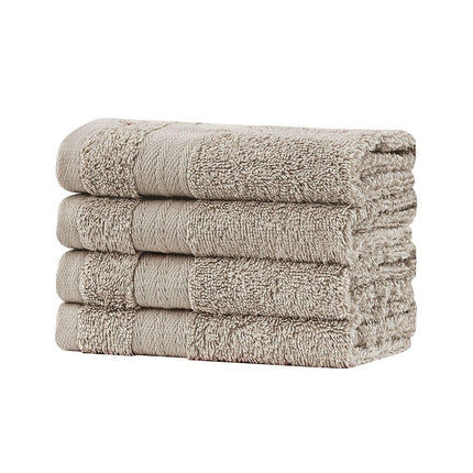 Samland Premium Cotton Washcloths 4-Pack Quick-Dry Face Towels Set-Linen.