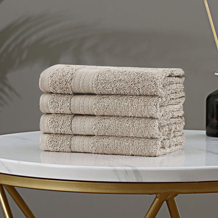 Samland Premium Cotton Washcloths 4-Pack Quick-Dry Face Towels Set-Linen.