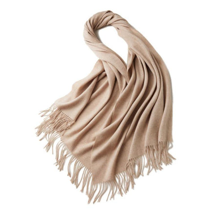 100% MERINO VIRGIN WOOL SHAWL 970115 BEIGE.