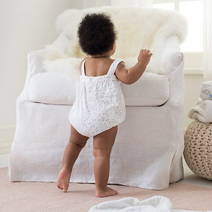 Lovely Mini Hearts Romper by Aden and Anais.