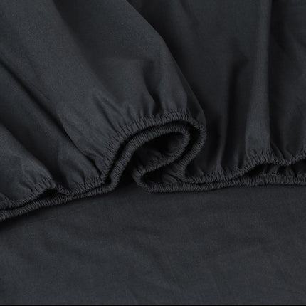 Elan Linen 100% Egyptian Cotton Vintage Washed 500TC Charcoal Queen Bed Sheets Set.