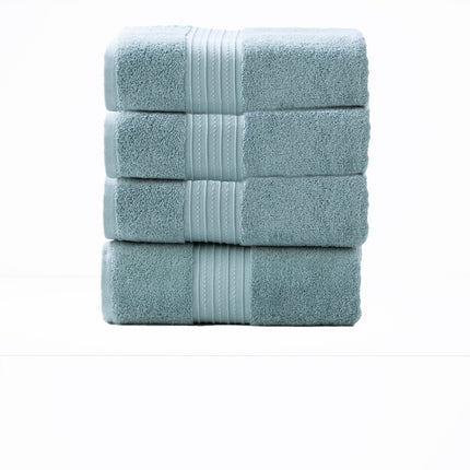 Brentwood 650 GSM Low Twist 4 Piece Bath Gray Mist Towel by Renee Taylor.