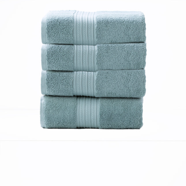 Brentwood 650 GSM Low Twist 4 Piece Bath Gray Mist Towel by Renee Taylor.