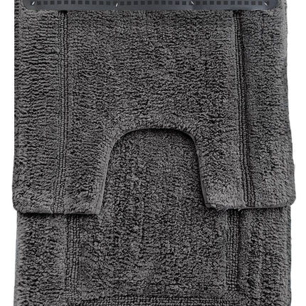 2 Piece 2200 GSM Tufted Nickel Bath Mat Set by Renee Taylor.