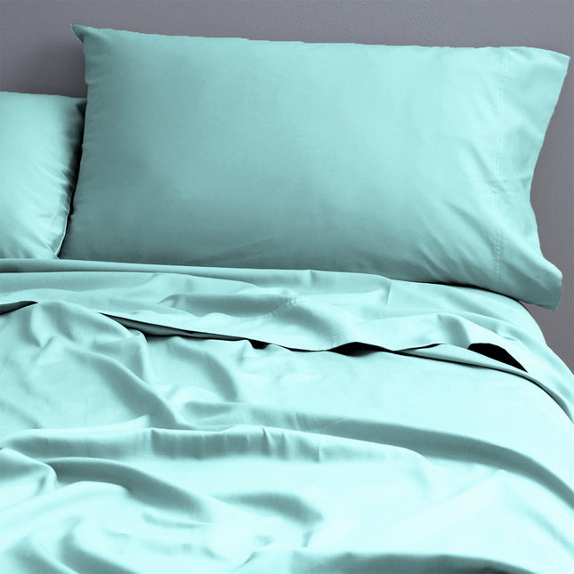 Natural Cotton 500 Thread Count Torquoise Sheet Set by Park Avenue Double.