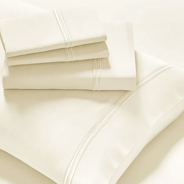 Strada Embroidered 1000 TC Egyptian Cotton Pristine Split King Sheet sets by Renee Taylor.