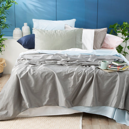 500 TC Bamboo Cotton Pewter Split Head Queen Sheet Set by Park Avenue.