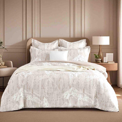 Panache Wood Jacquard European Pillowcase by Renee Taylor.