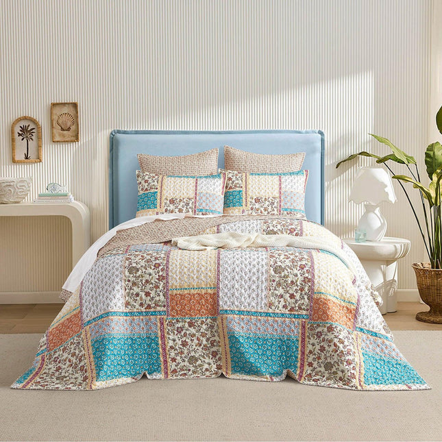 Amber Quilted Reversible Queen/King Coverlet Set by Renee Taylor.