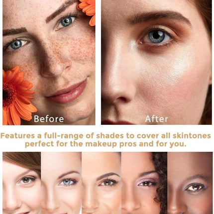 ReviGLam TLM Colour Changing Liquid Foundation Hides Wrinkles & Lines, BB Cream Makeup Base Concealer Cover Moisturizing Fluid for all Skin Tone SPF15, Pack of 2.