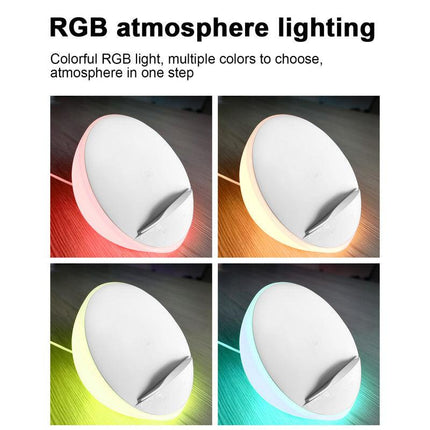 Mood lighting,Support Different Levels of White Light and Color Light,WiFi APP,Wireless Charging,Phone Holder.
