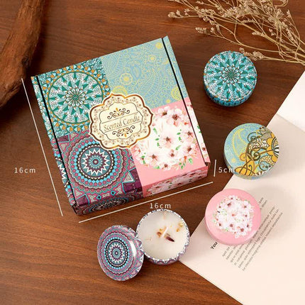 4 Pack Scented Candles Gifts for Women: Aromatherapy Candle Set, Soy Candles for Home Scented, Up to 120H Burning, Candle Gift Set for Bath Meditation Birthday, Diwali, Thanksgiving, Christmas Gifts.