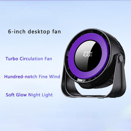 Desk Fan, Small Quiet LED Display Portable Table Fans, 180°Tilt, 100 Speeds, 5 Modes, Rechargeable 4000mAh Battery Operated USB Fan For Office, Bedroom, Outdoor(gray)Christmas Gifts.
