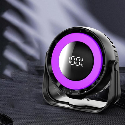 Desk Fan, Small Quiet LED Display Portable Table Fans, 180°Tilt, 100 Speeds, 5 Modes, Rechargeable 4000mAh Battery Operated USB Fan For Office, Bedroom, Outdoor(gray)Christmas Gifts.