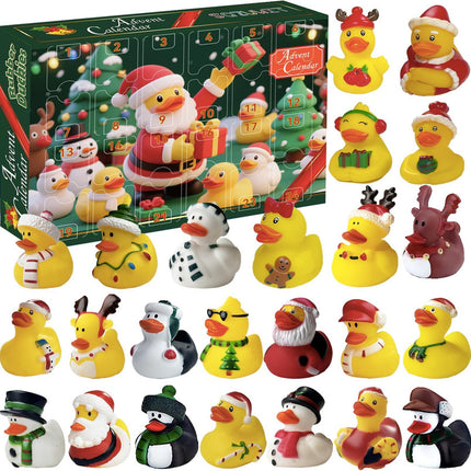 2025 Advent Calendar Christmas Ducks - 24pcs Rubber Duck Advent Calendar 24 Days of Christmas Countdown Toys for Christmas Gifts Party Favors Kids Toddlers Random Duck Gift Box.