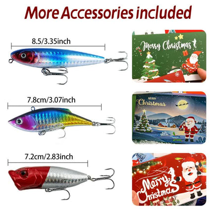 Fishing Lures Tackle Set for Fisher Men, Father, Granpa, Boys - 2025 Christmas Surprise Gift 78pcs.