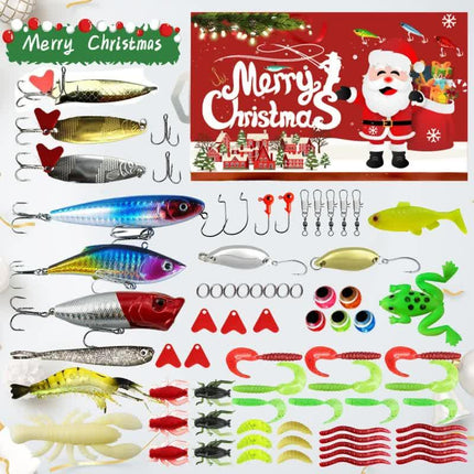 Fishing Lures Tackle Set for Fisher Men, Father, Granpa, Boys - 2025 Christmas Surprise Gift 78pcs.