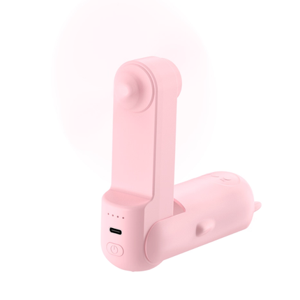 Handheld Mini Fan, 2 IN 1 USB Rechargeable Portable Fan [12-19 Working Hours] with Power Bank, Pocket Design for Travel/Summer/Concerts/Lash, Gifts for Women (Pink)Christmas Gifts.