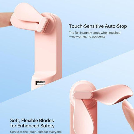 Handheld Mini Fan, 2 IN 1 USB Rechargeable Portable Fan [12-19 Working Hours] with Power Bank, Pocket Design for Travel/Summer/Concerts/Lash, Gifts for Women (Pink)Christmas Gifts.