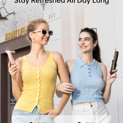 Handheld Mini Fan, 2 IN 1 USB Rechargeable Portable Fan [12-19 Working Hours] with Power Bank, Pocket Design for Travel/Summer/Concerts/Lash, Gifts for Women (Pink)Christmas Gifts.