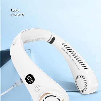Portable Neck Fan Upgraded, Neckbrace Personal Hands Free, 5 Speed Gears Adjustment, 2000 mAh Wearable Bladeless Quiet Rechargeable for Outdoor Indoor, Gifts for Women Men- Pink Christmas Gifts.