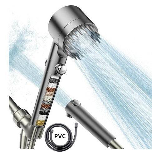High Pressure Filtered Shower Head - 3 Spray Modes Shower head with Handheld, Detachable Showerhead for Hard Water | Shower with 75" Anti-Burst Hose.