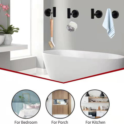 10pcs Bathroom Hardware Set, Including 16" Hand Towel Bars, Toilet Paper Holders, Towel Rings, Robe Towel Hooks.