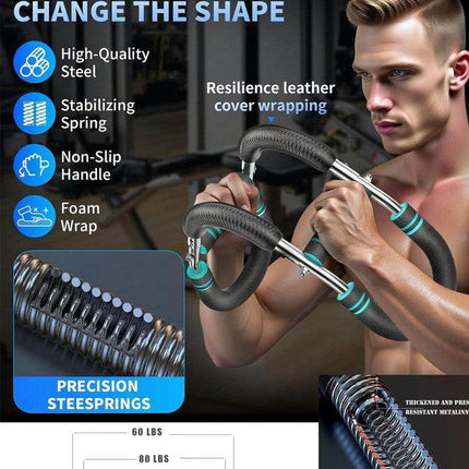 Twister Arm Trainer for Men & Women，60-110lb Adjustable Arm & Chest Workout Equipment，Portable Home Gym Strength Training Machine for Full-Body Toning & Muscle Building.