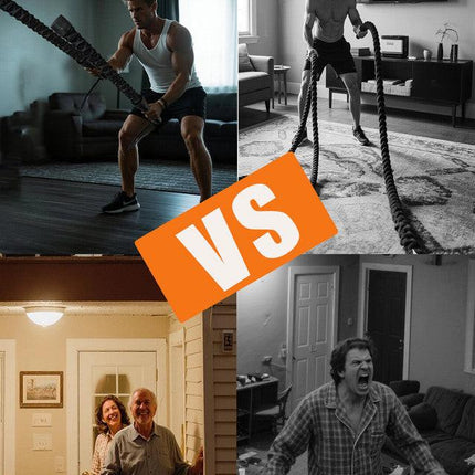 Ropeless Battle Ropes for Home Gym, Cordless Exerciser Rope, Heavy Duty Weighted Wireless Battle Ropes, Exercise Equipment for HIIT, Portable Training Flow rope Working Out for Men Women, Cardio Train.