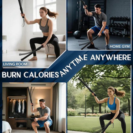 Ropeless Battle Ropes for Home Gym, Cordless Exerciser Rope, Heavy Duty Weighted Wireless Battle Ropes, Exercise Equipment for HIIT, Portable Training Flow rope Working Out for Men Women, Cardio Train.