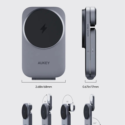 Aukey MagFusion Z Qi2 3-in-1 Foldable Magnetic Fast Wireless Charging Station (LC-MC312).
