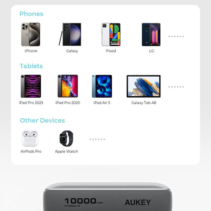 AUKEY Spark Mini 10000 Compact Fast Charging Power Bank (PB-Y55).