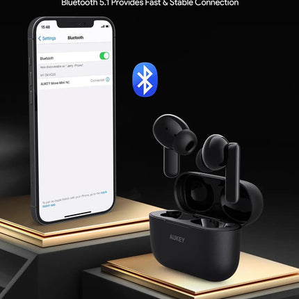 Aukey True Wireless Earbuds With Noise Cancelling MOVE MINI NC (EP-M1NC).