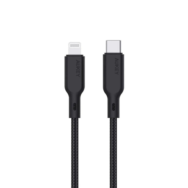 Aukey Circlet CL 1m Aramid Fiber Core USB-C TO Lightning Black (CB-KCL1).