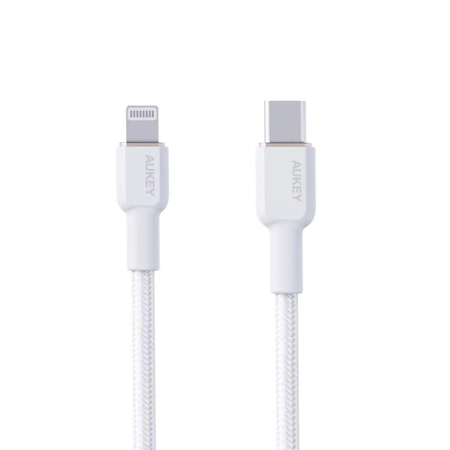 Aukey Circlet CL 1m Aramid Fiber Core USB-C TO Lightning White (CB-KCL1).