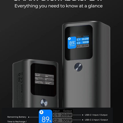 Aukey Sprint X 27.6K 140W 27,600mAh Portable Power Bank with PD3.1 (PB-Y45).