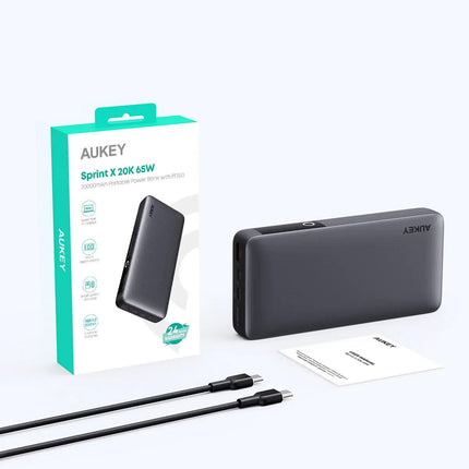 Aukey Sprint X 20K 65W 20000mAh Portable Power Bank with PD3.0 (PB-Y43).