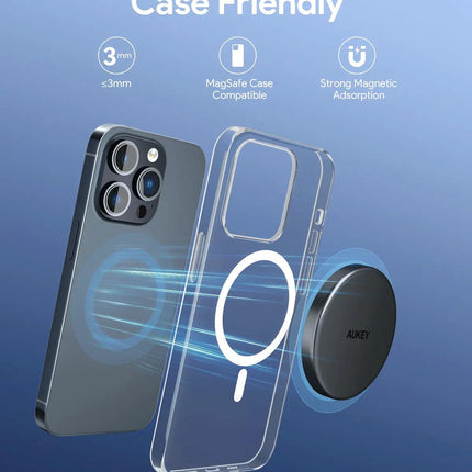 Aukey Magfusion Aura Qi2 Magnetic Fast Wireless Charger (LC-MC10).