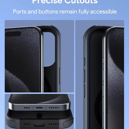 Aukey Urban Guard Elite Magnetic Hard-Shell iPhone 15 Pro Max Phone Case - Dark Gray (UG10D).