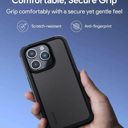 Aukey Urban Guard Elite Magnetic Hard-Shell iPhone 15 Pro Max Phone Case - Dark Gray (UG10D).