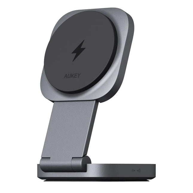 Aukey MagFusion L Qi2 Foldable 2 In 1 Magnetic Wireless Charger (LC-MC211).