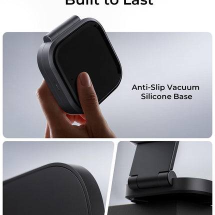 Aukey MagFusion L Qi2 Foldable 2 In 1 Magnetic Wireless Charger (LC-MC211).