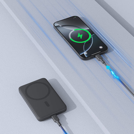 AUKEY MagFusion Slim 5000mAh CCC Certified Magnetic Wireless Power Bank with 20W USB-C & 15W Wireless Charging – PB-MS03