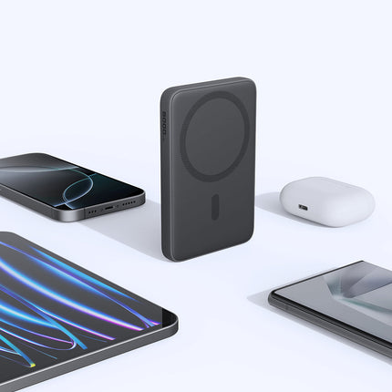 AUKEY MagFusion Slim 5000mAh CCC Certified Magnetic Wireless Power Bank with 20W USB-C & 15W Wireless Charging – PB-MS03