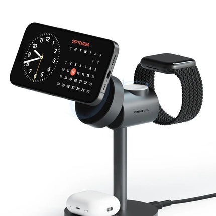 Aukey MagFusion 3-in-1 Qi2 Magnetic Fast Wireless Charging Station (LC-MC311).