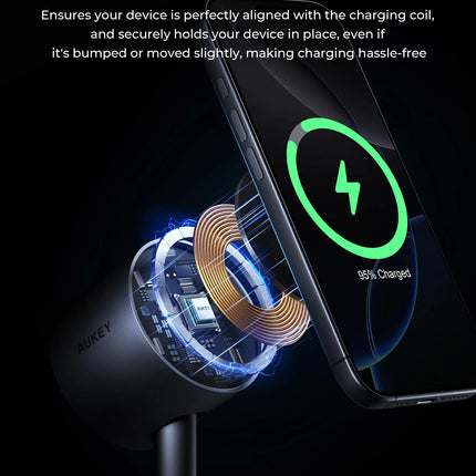 AUKEY MagFusion 2X Qi2.2 25W 2-in-1 Dual Magnetic Wireless Charging Station for iPhone, Samsung & Google Pixel – LC-MC213