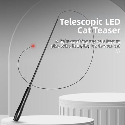 pet products Interactive LED telescopic pole cat teaser stick.