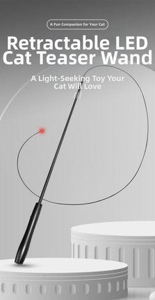 pet products Interactive LED telescopic pole cat teaser stick.